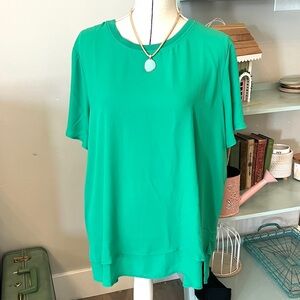 Hilary Radley Vibrant Green Blouse
